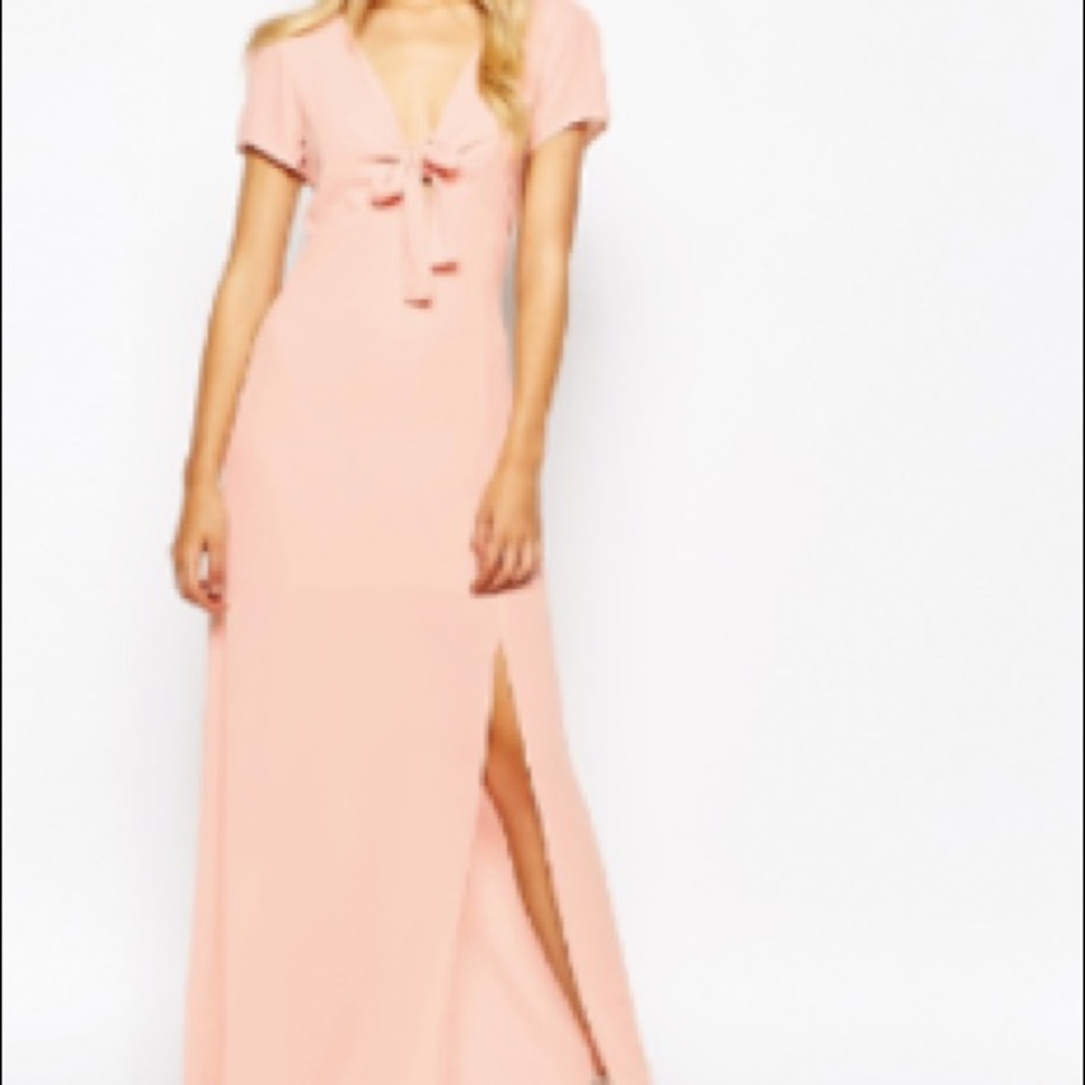 Blush floor length dress